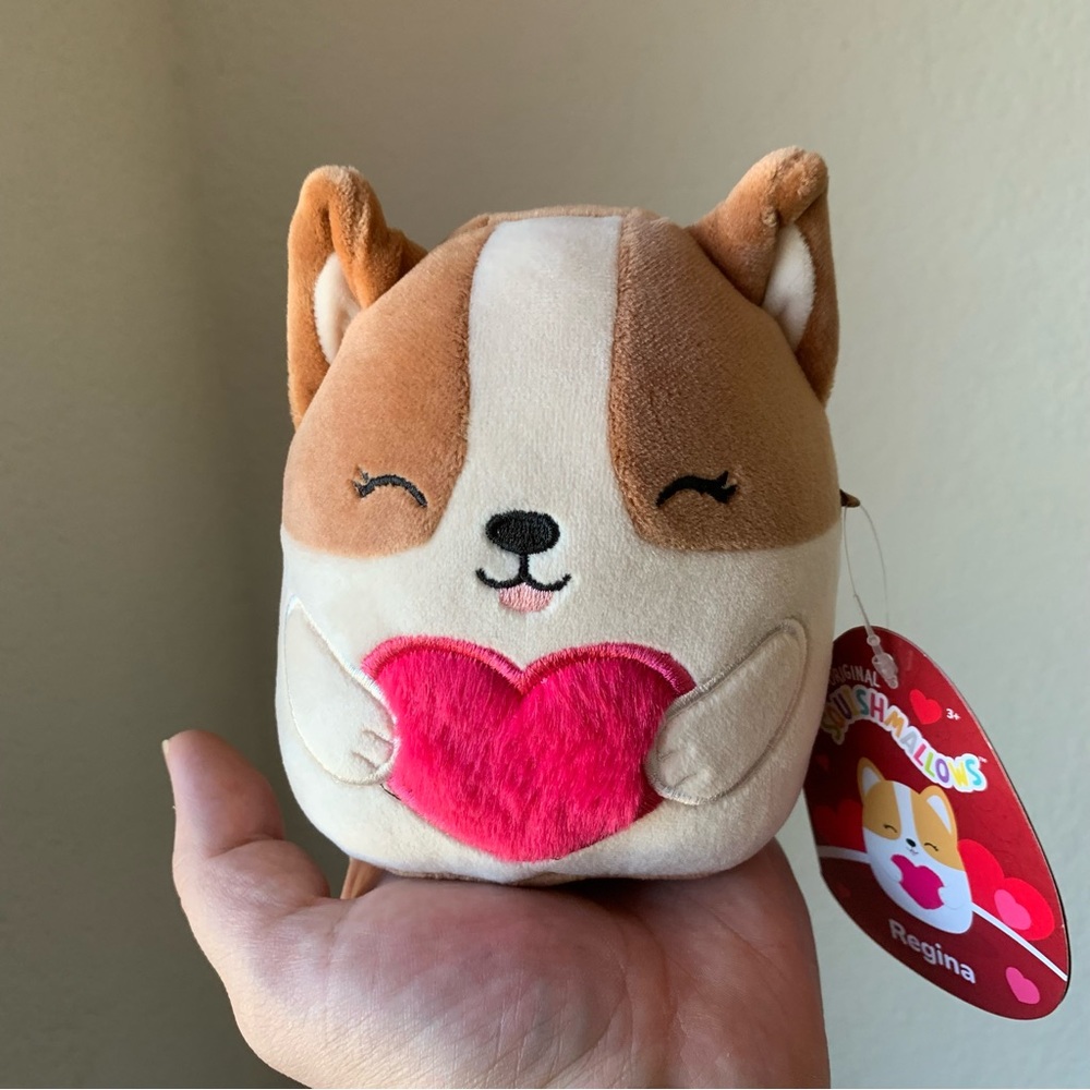 Squishmallows 5” Regina The Corgi Valentines Series